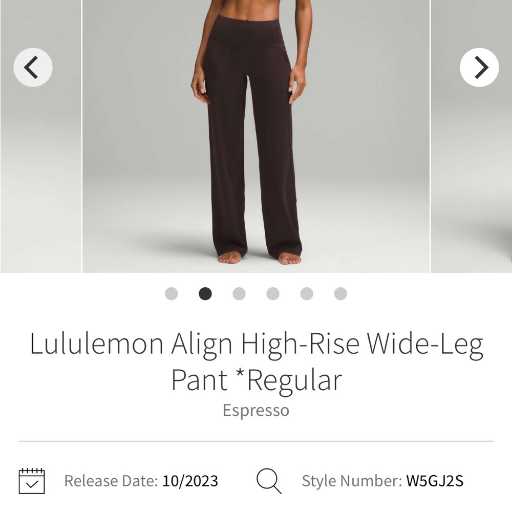 lululemon athletica Espresso Wide-Leg Pants